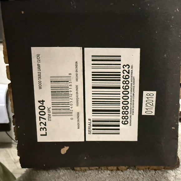 Rustic Wooden Table Lamp - Picture 7 of 8